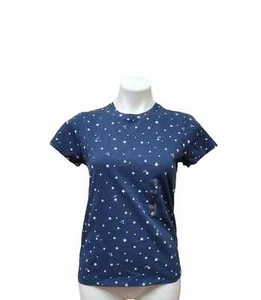 POLO RALPH LAUREN Navy Women's All Over Star S/S Cotton Tees, US X-Small, NWOT - Picture 1 of 1