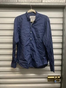Camisa Frank & Eileen Para Hombre Finbar Azul Alfabeto LS 100% Algodón Abotonada L - Imagen 1 de 13