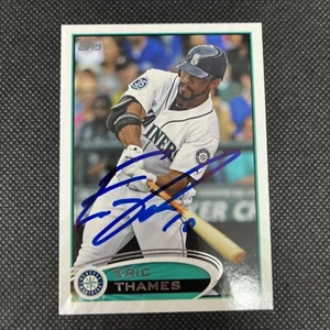 Eric Thames Seattle Mariners Signed Auto 2012 Topps Card #US84 ~ COA - Picture 1 of 3