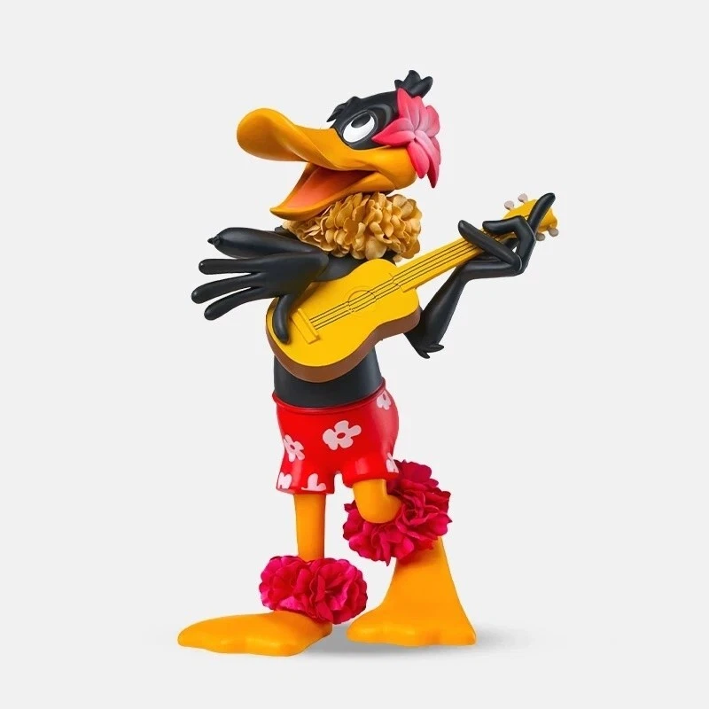 Figura de PVC negra de vacaciones hawaianas Duffy Duck Looney Tunes estilo MIND H21 CM/8,5 pulgadas Foto 1 de 4
