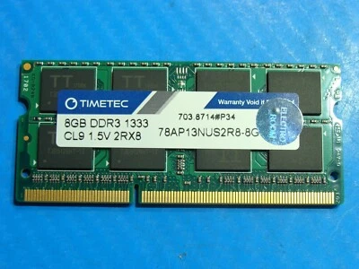 MacBook Pro A1286 15" 2011 MC721LL/A Timetec 8GB Memory RAM 78AP13NUS2R8-8G - Image 1 of 2