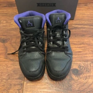NIKE air JORDAN 1 flight 2 black purple shoes sneakers size 10 men - Picture 1 of 6
