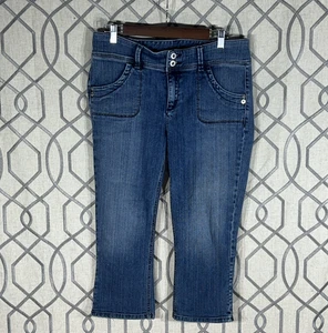 Z Cavaricci Jeans Denim Donna Capri Lavaggio Medio Taglia 10 Misto Cotone Elasticizzato - Foto 1 di 8