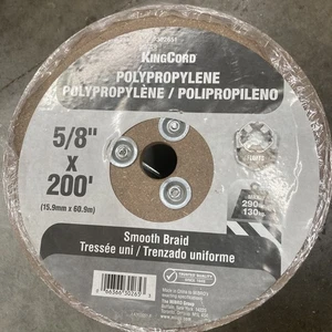 5/8 Zoll x 200 ft. Polypropylen Multi-Filament Solid Braid Derbyseil, schwarz - Bild 1 von 3