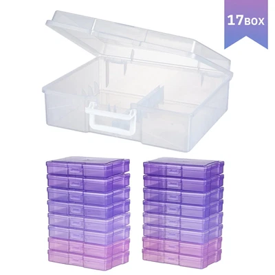 Caja de almacenamiento de fotos para 1600 fotos PÚRPURA organizador estuches sin ácido fotos de guardián Foto 1 de 4