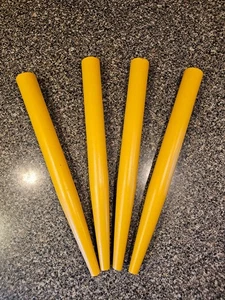 Gambe per mobili coniche in legno biondo moderno vintage metà secolo 14", set di 4 - Foto 1 di 11