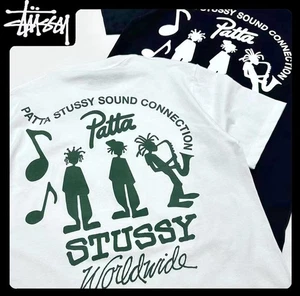 Stussy T Shirt Unisex Short Sleeves Black & White Optional 100% Cotton Size S-XL - Picture 1 of 46