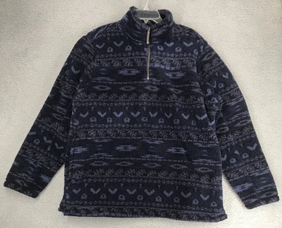 Alpine Sherpa Jacket Adult Size XL 1/4 Zip Pullover Southwest Blue - Image 1 of 4
