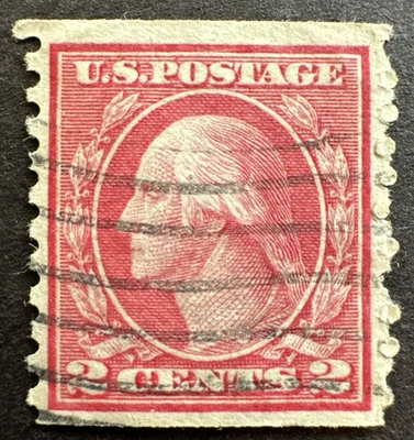 US 1915 Scott 454 Used Coil Stamp Type II Perf 10 Watermark P Rotary Press - Image 1 of 2