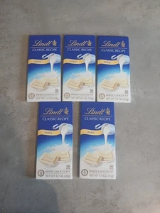 NEU Lindt Classic Rezept Weiße Schokoladentafel 4,4 Unzen 5 RIEGEL - Bild 1 von 6