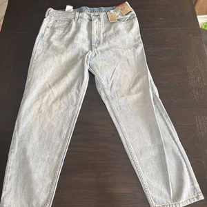 Levis Mens 550 36x30 Jeans 92 Denim Relaxed Taper Distressed Zip 100% Cotton - Picture 1 of 16