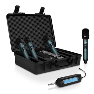 Pyle Portable Universal Wireless Microphone System-UHF Quad Channel w/ 4 Mic - Picture 1 of 7