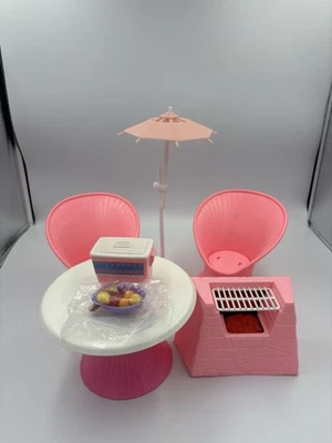 Barbie 80's Pink High Fan Back Chairs Arco Patio Furniture, Grill, Table, Etc. - Image 1 of 4