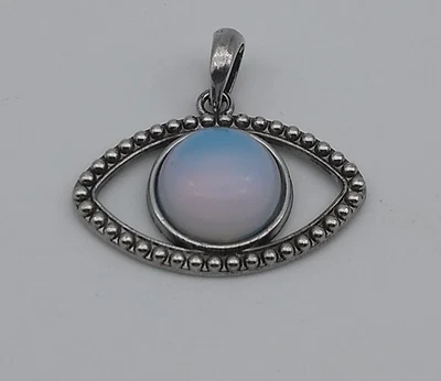 N1 Legierung Auge Charme Opalit Anhänger, antik Silber Farbe (Bleifrei, cadmiumf - Bild 1 von 4