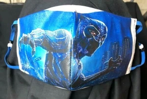 Black Panther ~ WENDE-Gesichtsmaske aus Baumwolle (Handarbeit) - Bild 1 von 3