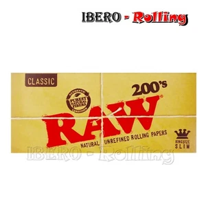 PAPEL RAW LARGO 200. 20 LIBRITOS. ROLLING PAPER, KING SIZE - Imagen 1 de 2