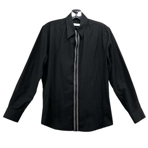 Givenchy Camicia Abito Contemporanea Vestibilità Cotone Bottoni Uomo Piccola Nera Carriera