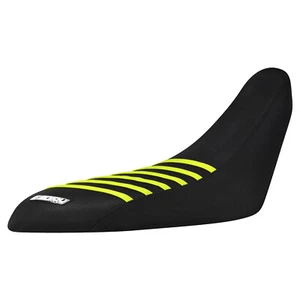 Yamaha Raptor 700 700 R Gripper Seat Cover 2006-2024 BLACK-NEON Yellow Ribs #193 - Picture 1 of 5