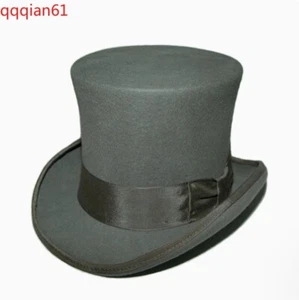 18CM Vintage Top Hat Magic Performing Cap Mad Hatter Tall Hat Height Gift Unisex - Picture 1 of 22