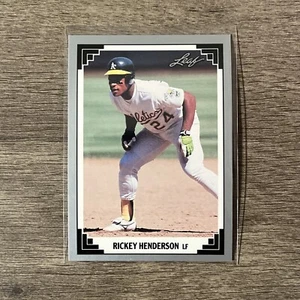 1991 Leaf Oakland Athletics Baseball Card #101 Rickey Henderson - Picture 1 of 2