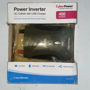 CyberPower CPS400AI 400 Watt Car Power Inverter with USB Port NEW in Box - Picture 1 of 8