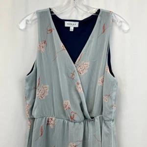 Gilli Womens Wrap Dress Multicolor Floral Tiered Sleeveless Ruffle Pullover L - Picture 1 of 11