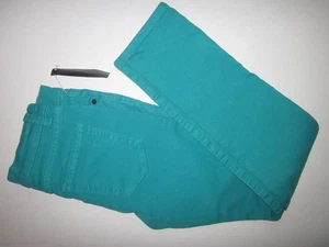 $135 NWT VINCE Kids Colored Cotton Stretch Skinny Jeans Turquoise Size 10 - Picture 1 of 4