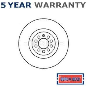 Borg & Beck Front 1x Brake Disc Fits Audi TT A3 VW Golf Seat Leon Skoda Octavia - Picture 1 of 4