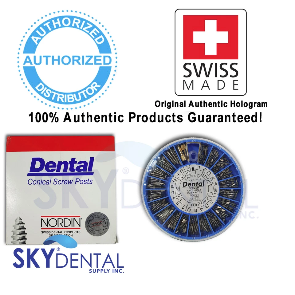 Kit completo de postes de tornillo dental NORDIN 2 llaves 240/120/60 originales Foto 1 de 1