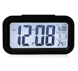 LE REGAL Large LCD Display Digital Alarm Clock With Blue Backlight Date And Etc - Picture 1 of 4