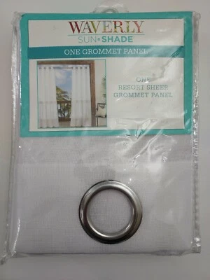 Waverly Sun & Shade Ojal Individual Resort Panel Transparente Blanco 52" x 108" NUEVO Foto 1 de 4