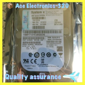 81Y9730 IBM 1TB 7.2K 6GBPS SATA 2.5 inch SFF HS HARD DRIVE 81Y9731 81Y3829 NEW  - Picture 1 of 3