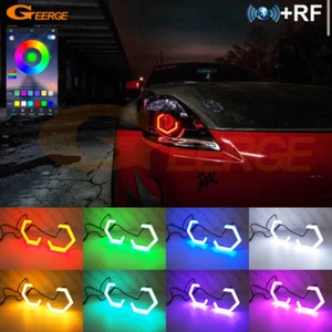 For Nissan 350 370 Z 350Z 370Z Hexagon LED RGB Angel Eyes Hex Halo Rings BT App - Picture 1 of 21