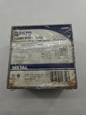 Sigma - 14350 - 2-Gang Outlet Box - Three Hole 1/2" - All Weather - Lot of 2 - Image 1 of 3