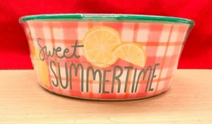 Set of 2 Nesting "Summer" Fruit Pattern Soup Salad Cereal Bowls Melamine 2 Sizes - Picture 1 of 6