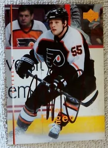 Tarjeta de mazo superior de los Philadelphia Flyers Ben Eager 2007-08 automática - Imagen 1 de 1
