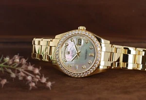 Rolex Day-Date Masterpiece 39mm, Mother of Pearl Diamond Dial,Yellow Gold, 18948 - Picture 1 of 10