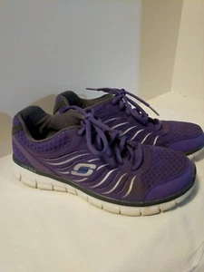 Women's Purple Skechers Sport Flex Sole Casual Shoes Sz 7 1/2 - Picture 1 of 5
