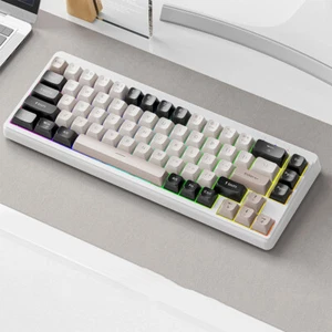 Wireless Mechanical Keyboard Tri-Mode BT5.0/2.4GHz/USB-C (Black White Grey) - Photo 1/10