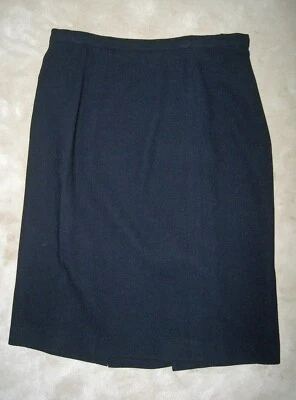 Falda recta de crepé de lana negra Carolina Herrera 6 nueva sin etiquetas Foto 1 de 4