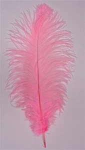 Candy Pink Ostrich Feather Seconds 12-14 per SIX (6) - Picture 1 of 1