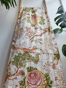 Indian hand Block Print kantha Quilt Bedspread Blanket Throw - Bild 1 von 10