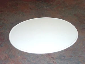 White 9" X 11" Oval Number Plate Side Front Vintage MX Road Race AMA AHRMA  - Picture 1 of 9