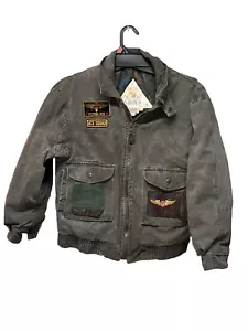 Vintage 1970’s ROTHSCHILD Chief Bomber Aviator Style Jacket Boys Size L (16) - Picture 1 of 15