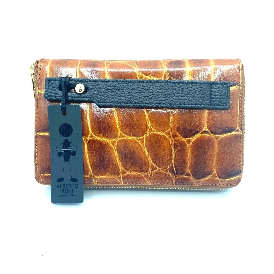 Alberto Boni Portafoglio Pochette Marrone Cocco - Immagine 1 di 4