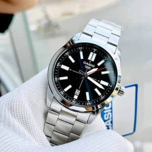 CASIO MTP-VD02D-1EUDF OROLOGIO UOMO NERO ACCIAIO DATA 41mm SOTTOCOSTO - Foto 1 di 5