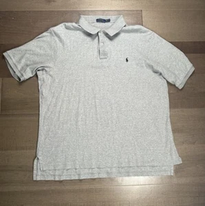 Polo Ralph Lauren Shirt Mens 2XLT Tall Gray Short Sleeve Polo Cotton Casual - Picture 1 of 9