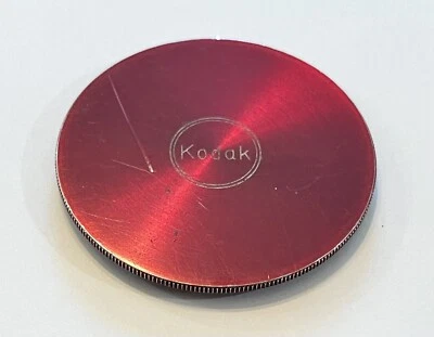 ORIGINAL OEM Kodak 55mm RED Metal Screw-In Front Lens Cap - RARE VINTAGE - Image 1 of 2