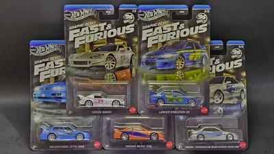 风火轮 Fast & Furious 银色系列图形混音 5 件套混合 L 2025 ++++++ — 第 1/3 张图片