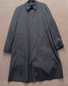 Vintage 1960s Alligator Cambridge Original Raincoat Trench Coat 38L Navy Zip Out - Picture 1 of 6